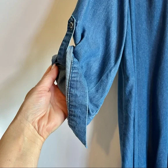 Saks 5th Avenue Chambray Tunic Top - Picture 5 of 11